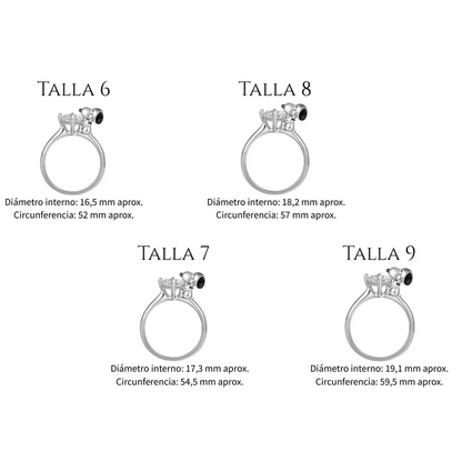 Anillo de plata 925 circonita cúbica